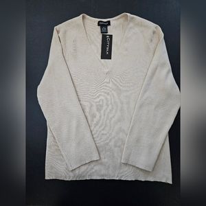 NWT - City Silk - Silk Blend Tan Jersey - Size XL